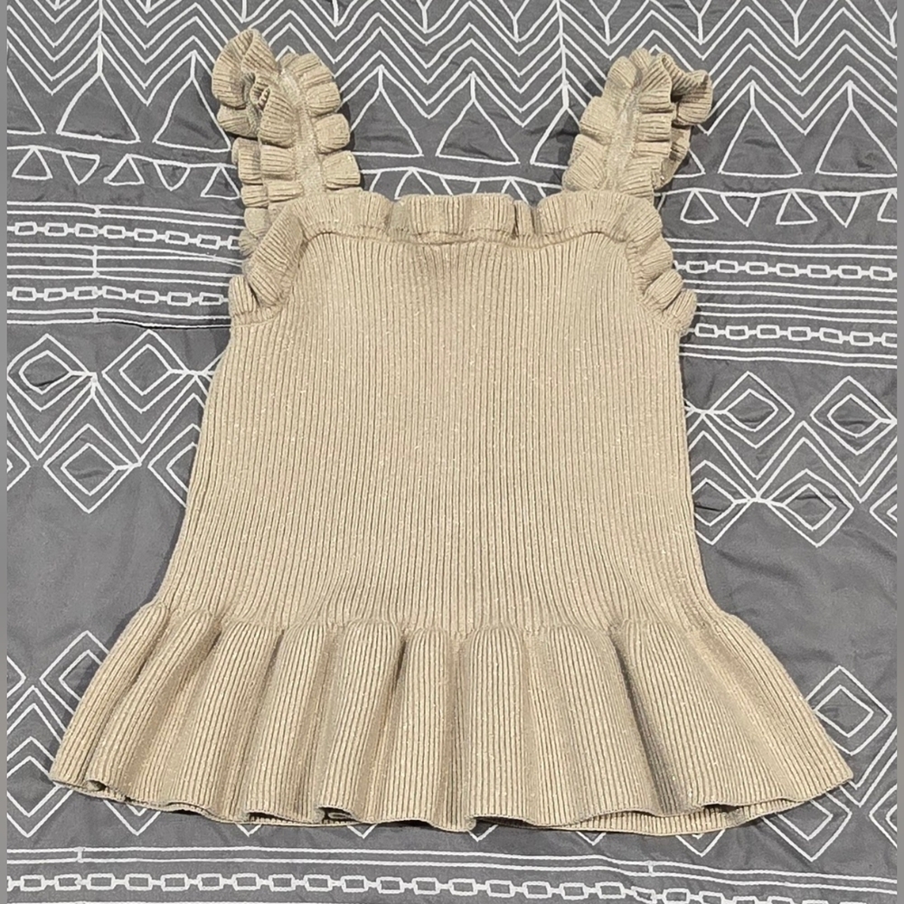 Janie And Jack Peplum Ruffle Sweater Top Size Youth 8 - Picture 6 of 6